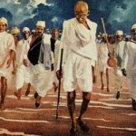 Gandi tuz yürüyüşünde