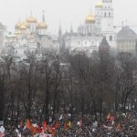 Moskova'da 10 binler gösteride