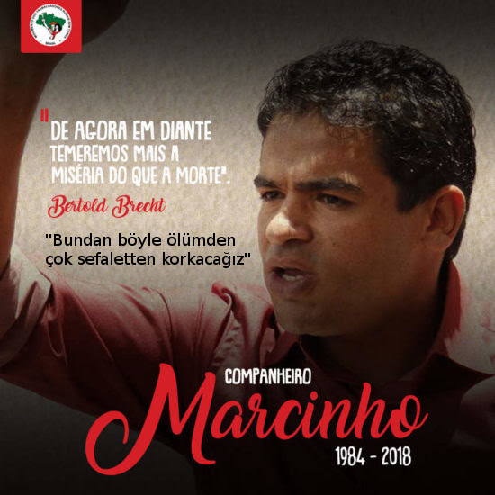 La Via Campesina, Marcinho'nun katledilmesini kınadı